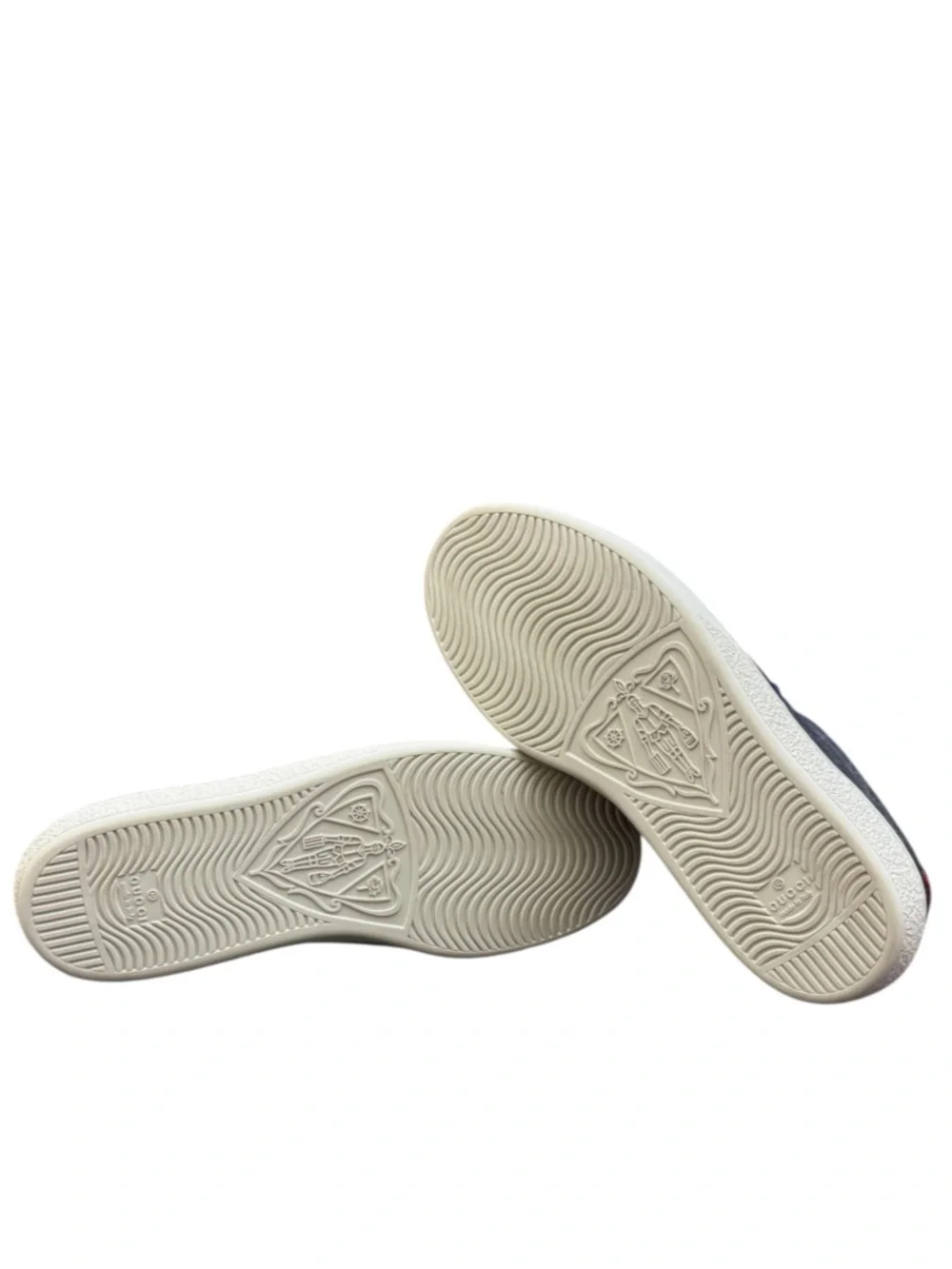GUCCI - BLACK GREY COATED CANVAS LEATHER “ACE GG SUPREME” SNEAKERS